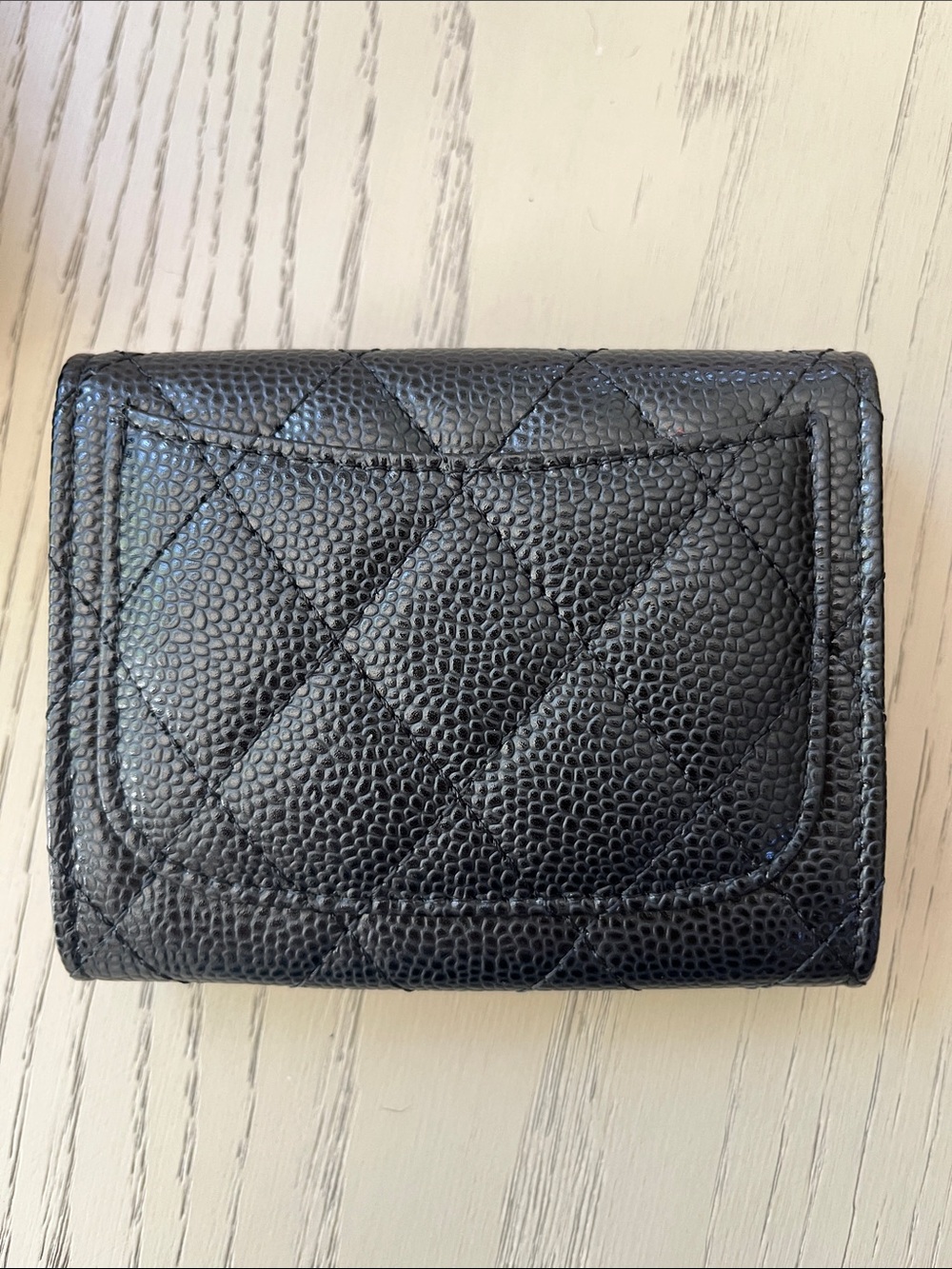 Chanel Compact Card Case / Black Caviar CC - Picture 5 of 12